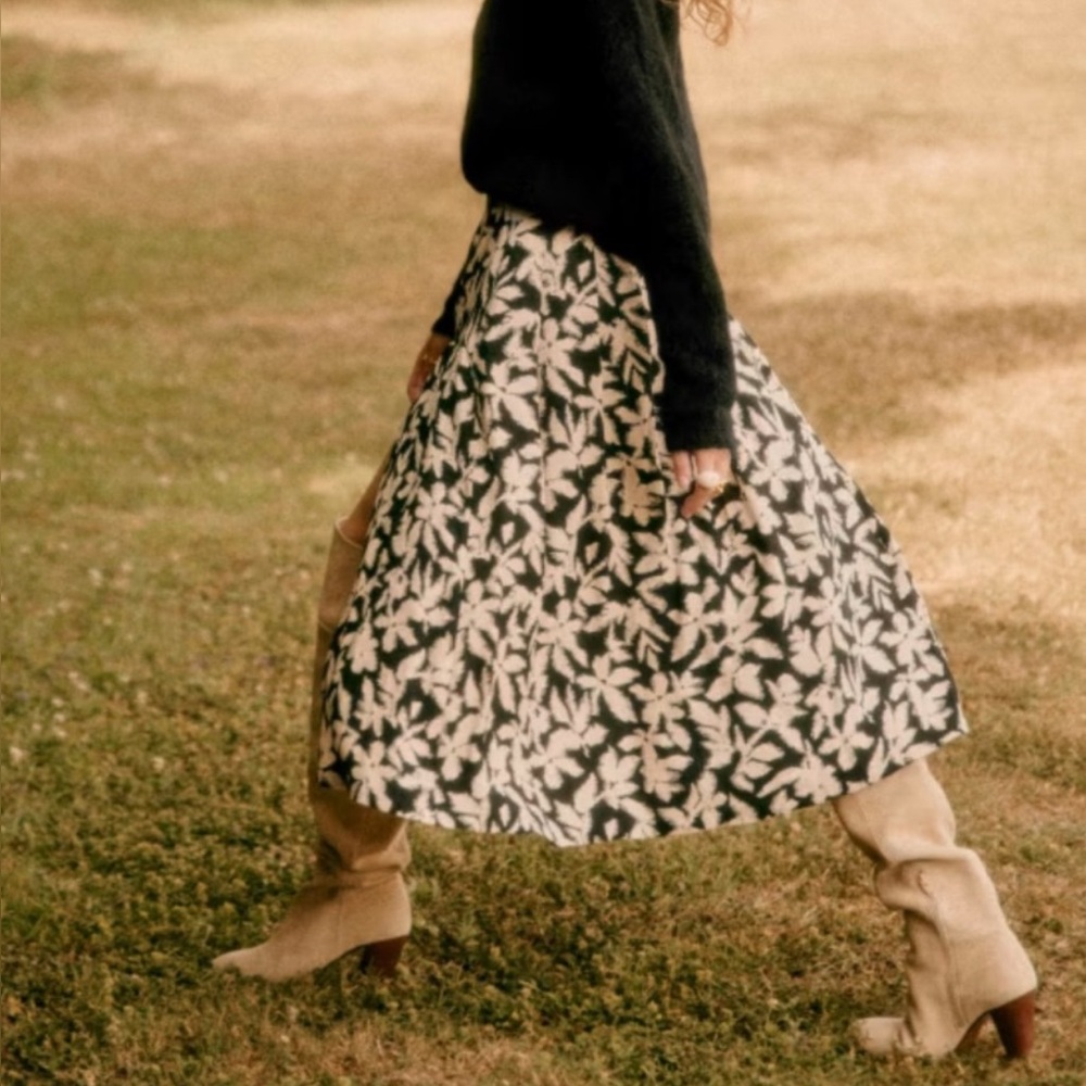 Sezane Alicia Skirt Black & White - Size 10/42